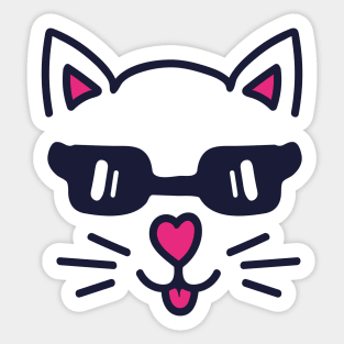 Cute Summer Cat Sticker